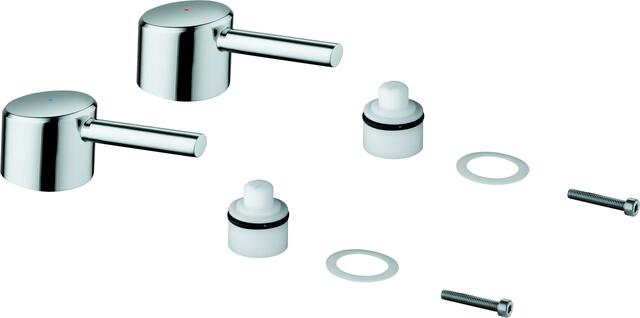 Grohe Griffpaar CONCETTO 48310 Markierung blau/rot chrom