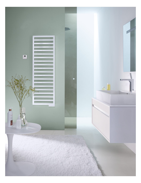 Zehnder Design-Badheizkörper Quaro eletrisch, BH 1001, BL 450, weiß