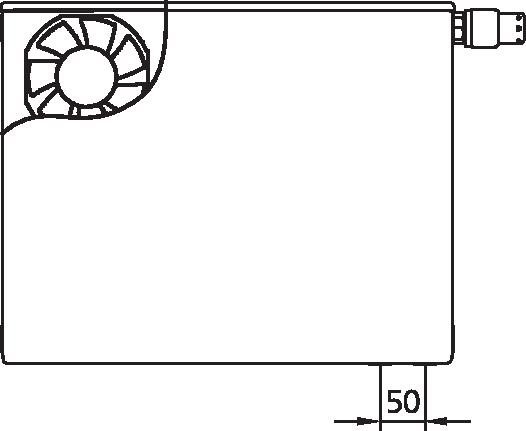 Kermi x-flair Wärmepumpenheizkörper Plan-Ventil Typ22, BH 905mm, BL 605mm, links