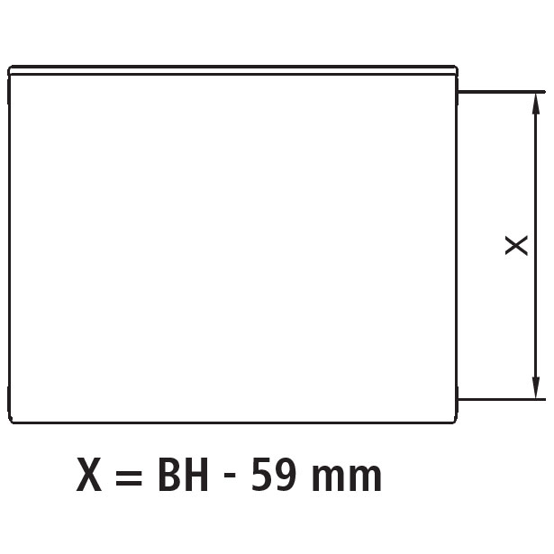 Kermi therm-x2 Plan-Kompakt-Austauschheizkörper Typ 22, BH 559mm, BL 1605mm