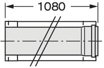VA Verlängerung DN 225/160 1, 0 m Edelst. für Abgassystem Fassade DN 160