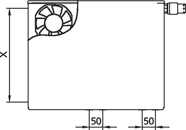 Kermi x-flair Wärmepumpenheizkörper Plan-Vplus-Ventil Typ22, BH 905mm, BL 1005mm, rechts