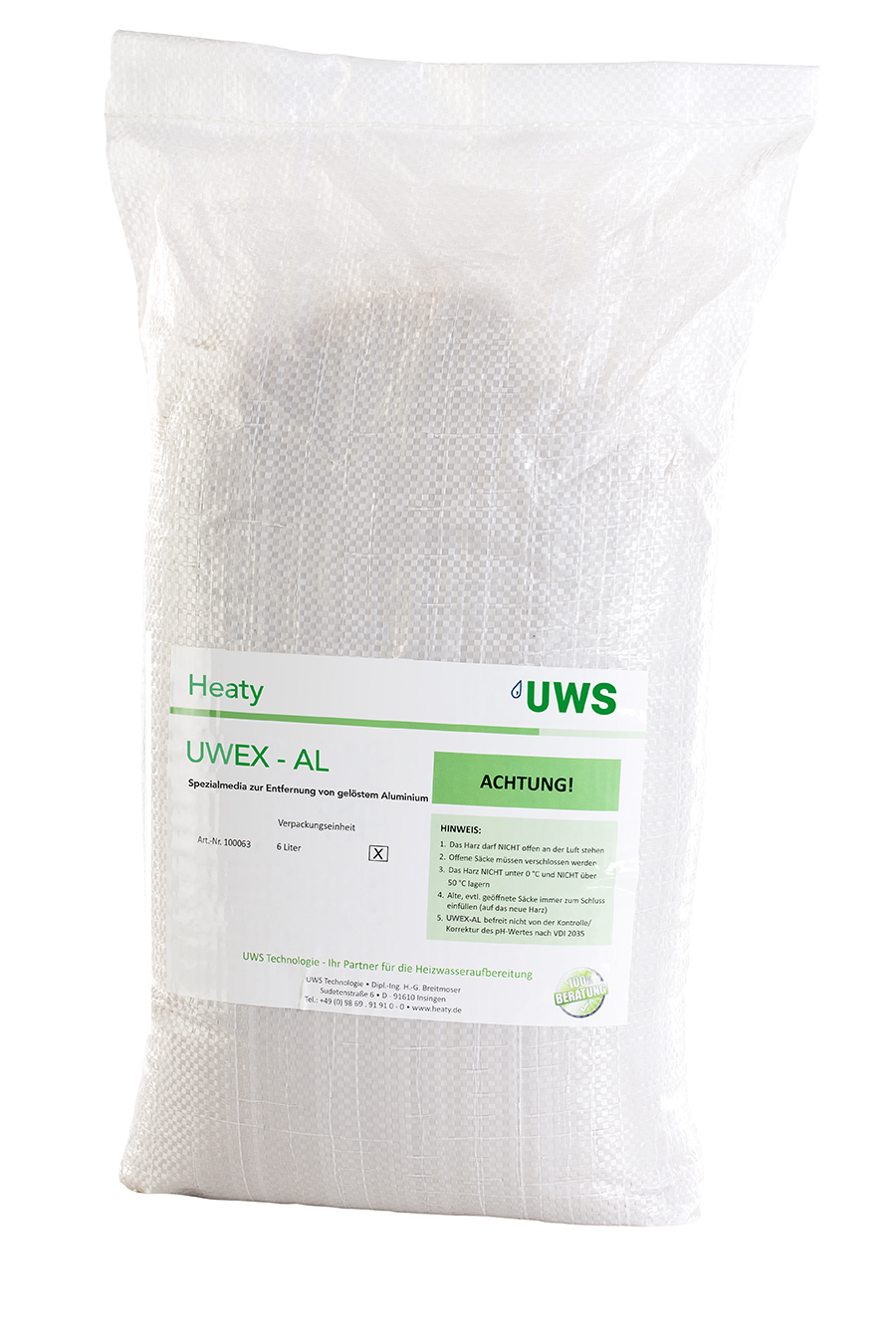UWS Heaty UWEX-AL Spezialmedia zur Entfernung von gelöstem Aluminium, 6l