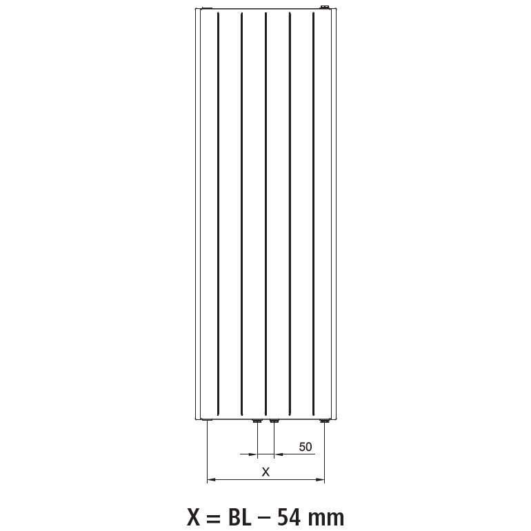 Kermi Verteo-Line-Flachheizkörper Typ 22, BH 1800mm, BL 700mm