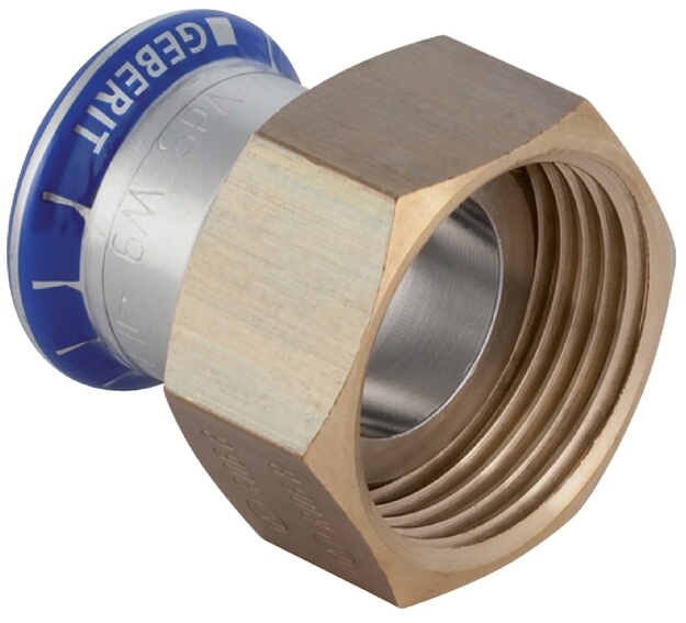 Geberit Mapress Niro Edelstahl Anschlussverschraubung Durchmesser: 15mm - 1/2" # 35042