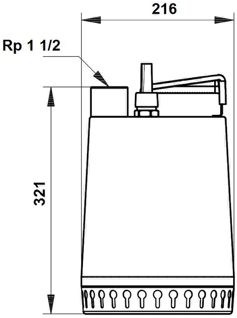 GRUNDFOS Schmutzwasserpumpe Unilift AP12.40.06.A1 10 m Kabel, 230V, GRUNDFOS # 96010979