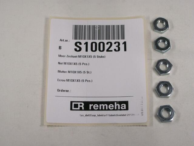 Remeha DR Mutter M10x1x5 (VPE=10St.) je VPE