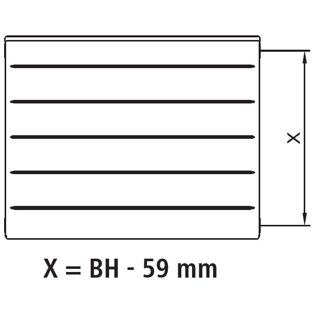 Kermi therm-x2 Line-Kompaktheizkörper Typ 22, BH 505mm, BL 1305mm