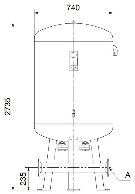 GRUNDFOS Zubehör für Druckerhöhungsanl. Membran-Druckkessel DT5-1000 PN10 DN80