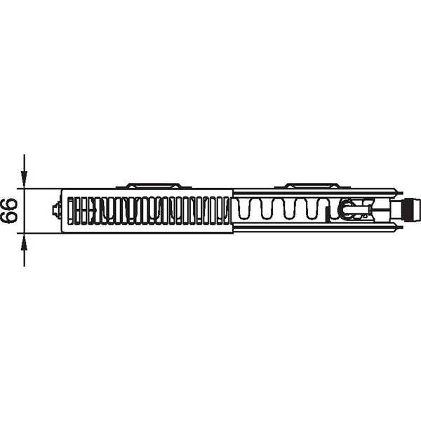 Kermi therm-x2 Plan-Ventilheizkörper Typ 12, BH 505mm, BL 1005mm, links