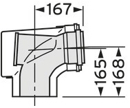 VA Revisions-Bogen 87 Gr DN110/160mm konzentrisch PP, Funktionsverschluss