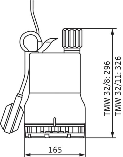 Wilo Schmutzwasser-Tauchmotorpumpe TMW 32/8 10M Twister d35 0,37kW, # 4058059
