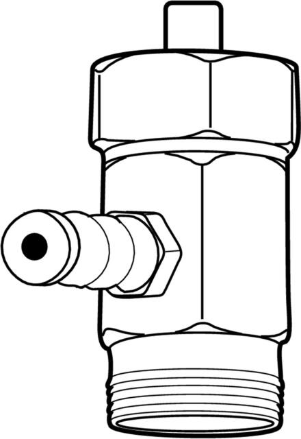 TA Meßnippel mit Ventil R 1/4 x 90 mm, f. CBI II