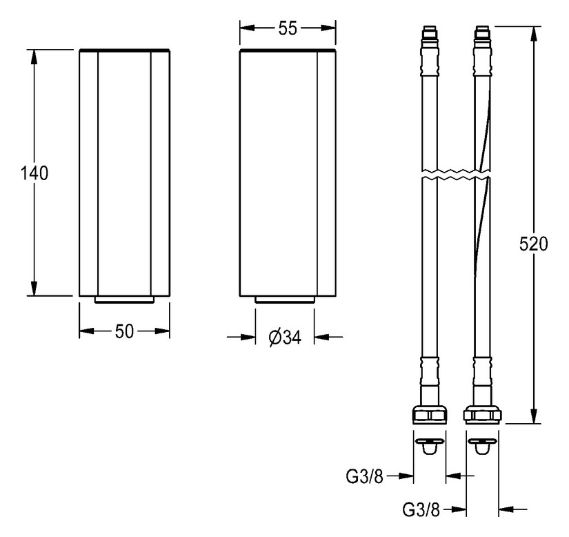 KWC FA Sockel für F5S Selbstschluss-Standventile und Standbatterien # ACSX1001