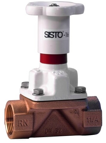 KSB Membranventil SISTO-16 RGA Rotguss, Druckluft PN 16 DN 40 RP 1 1/2"