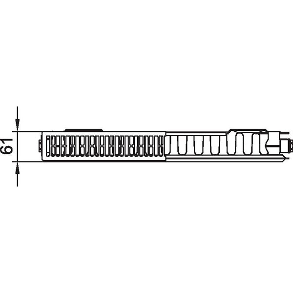 Kermi therm-x2 Profil-Kompaktheizkörper Typ 11, BH400x61x1200mm