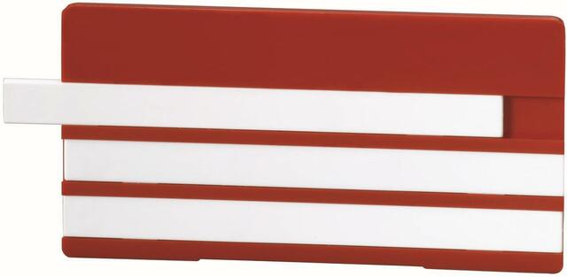 Simplex SX Bezeichnungsschild 100x50mm, rot 3-zeilg, m. 3 Leerleisten, # F55104.06