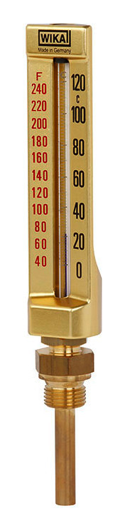 Wika Maschinen-Thermometer Ausführung gerade 0...120 Gr.C, Tauchschaftlänge 160mm