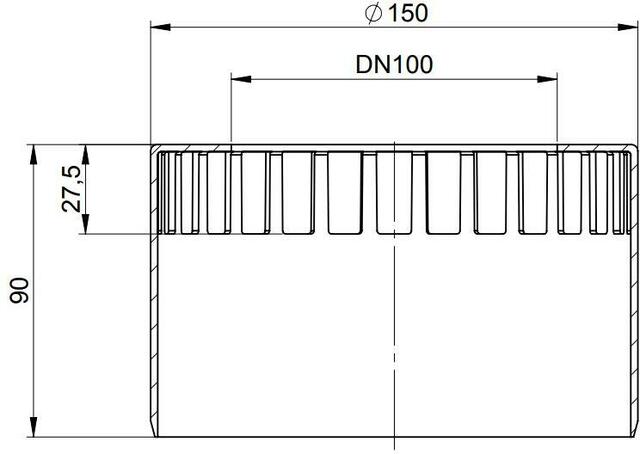 AHT Schacht-Set mit Mündung+Verbind. -leitung DN110 einwandig Nr.3370