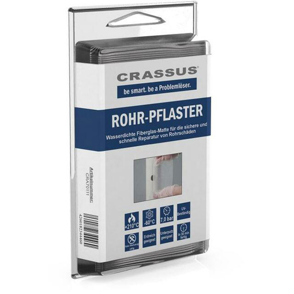 Crassus Reparatur-Set für Flächen Rohr-Pflaster für Löcher 1-24mm
