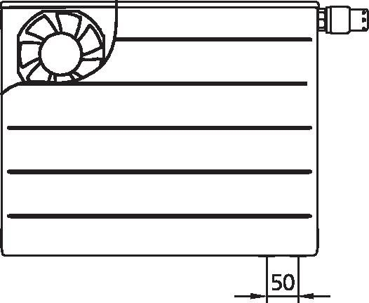Kermi x-flair Wärmepumpenheizkörper Line-Kompakt Typ22, BH 954mm, BL 1200mm