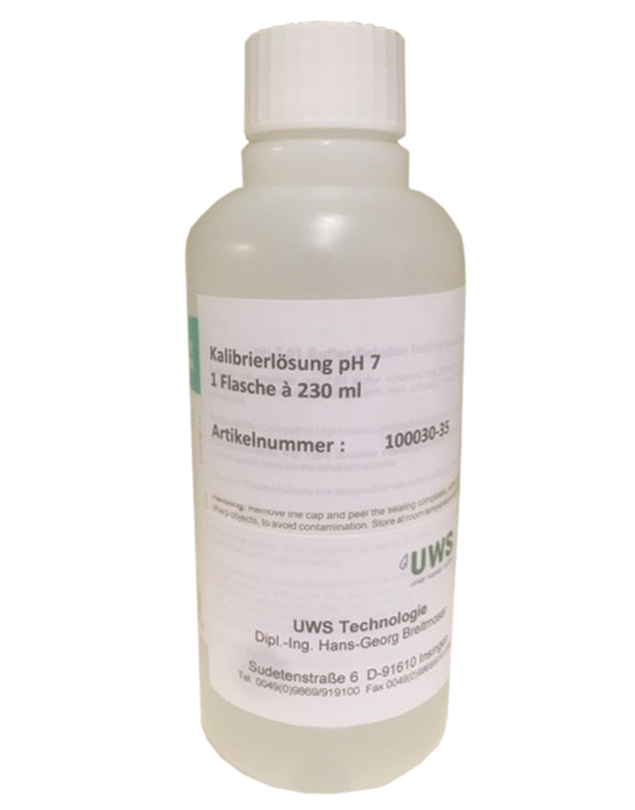 UWS Kalibrierflüssigkeit "Flasche" pH speziell für pH Messgerät, 230 ml