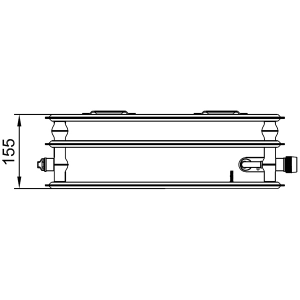 Kermi therm-x2 Profil-Ventil-Hygieneheizkörper Typ 30, BH 900mm, BL 1600mm, rechts