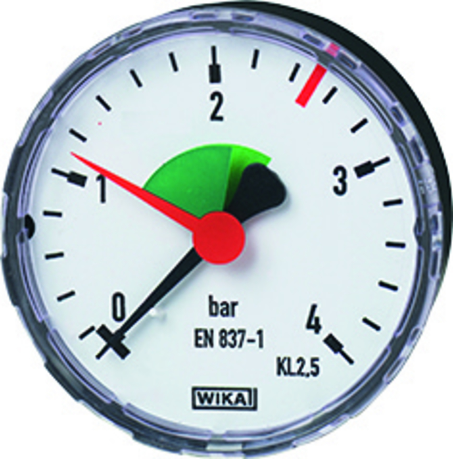 Wika Rohrfeder-Manometer Anschluss 1/4" hinten 0-4bar
