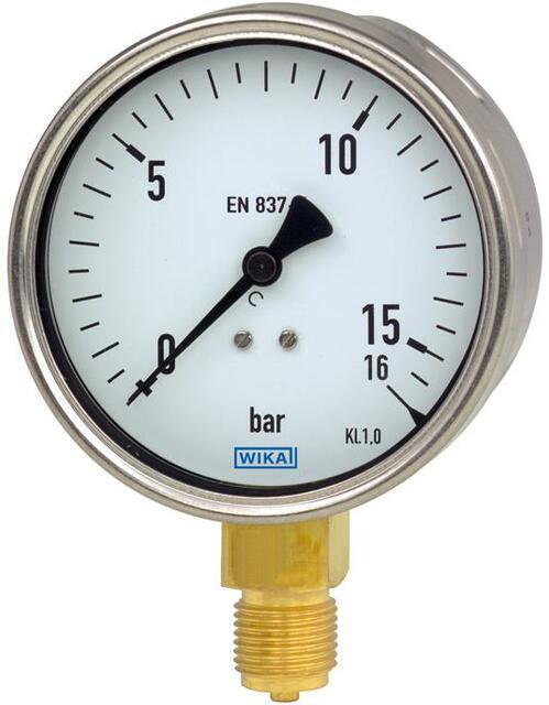 Wika Röhrenfeder-Manometer Kl.1,0 100mm 0-25bar