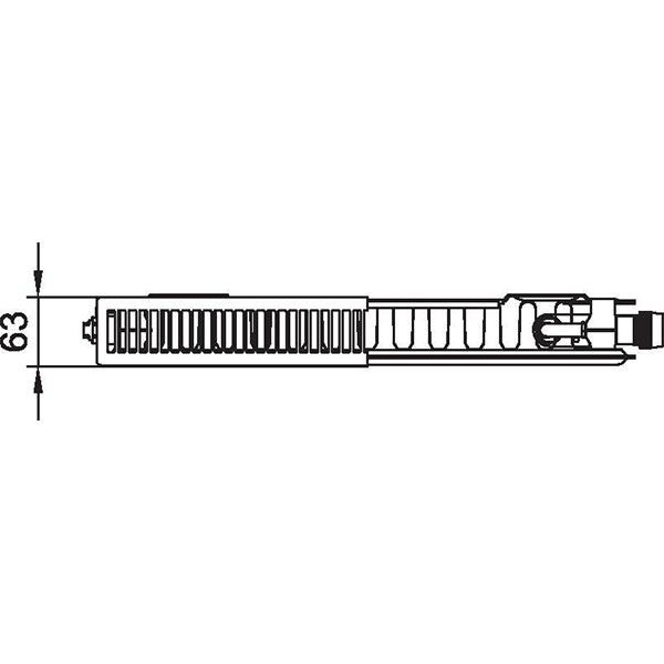 Kermi therm-x2 Plan-Ventilheizkörper Typ 11, BH 305mm, BL 3005mm, links