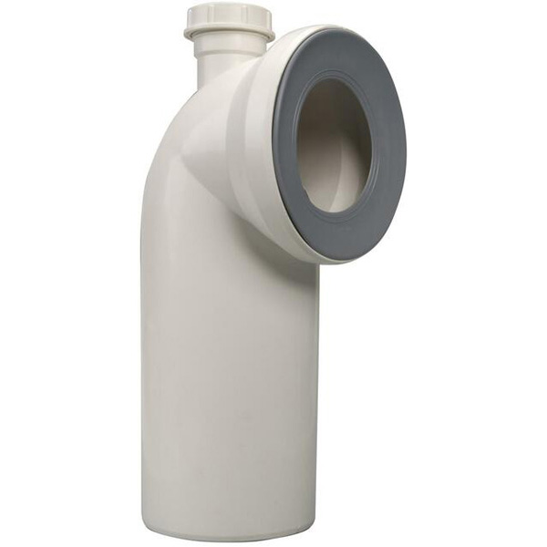Airfit WC-Anschlussbogen 90 Grad weiß mit Schlauchanschluss 40mm