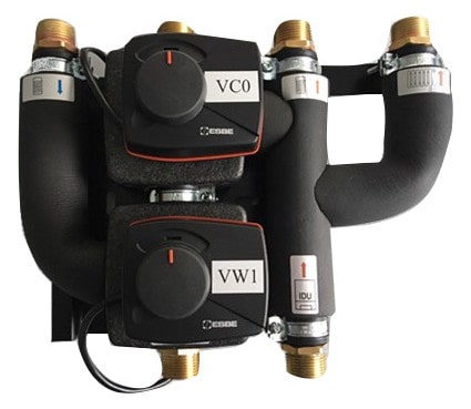 BOSCH Zubehör für Luftwärmepumpe VC0-VW1 Anschlussgruppe mit 2 Umschaltventilen