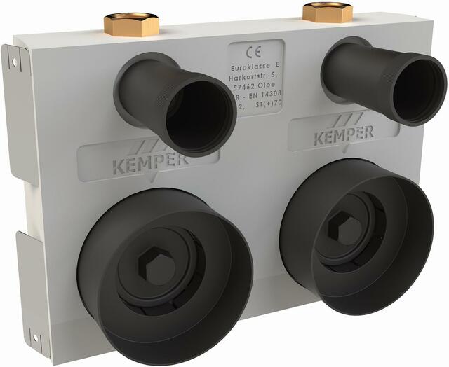 KEMPER Absperr-WZ-Montageblock ECO-DUO RG-ms, G2 Multi-WZ-Geh, IG, 120mm, DN20