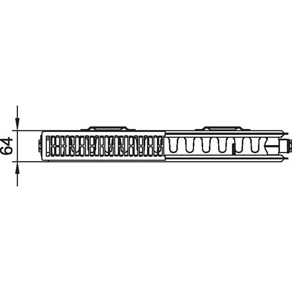 Kermi therm-x2 Profil-Kompakt-Austauschheizkörper Typ 12, BH 554mm, BL 400mm