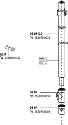 DAIKIN Abgasleitung Bausatz L, DN 80/125 LAS-Dachheizzentrale, raumluftunabhängig