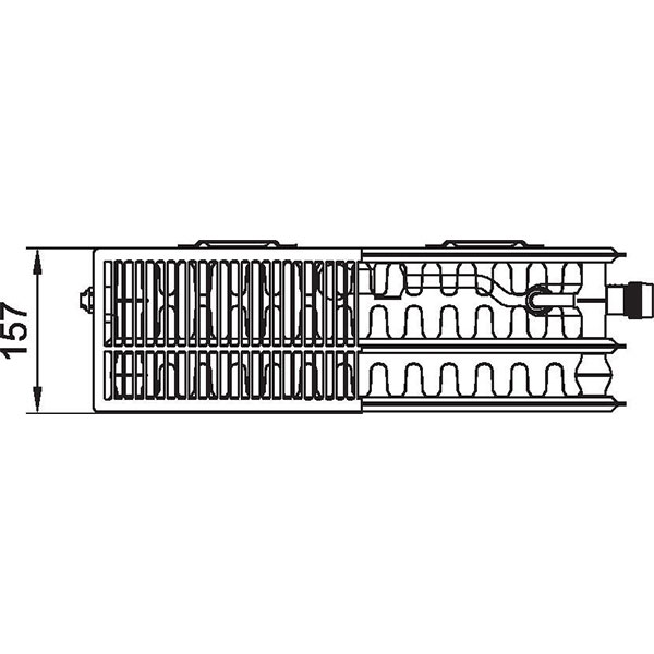 Kermi therm-x2 Plan-Vplus-Ventilheizkörper Typ 33, BH 605mm, BL 1005mm, links