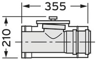 VA Revisionsstück DN110/160mm für Fassadenverlegung konz. PP/Edelstahl