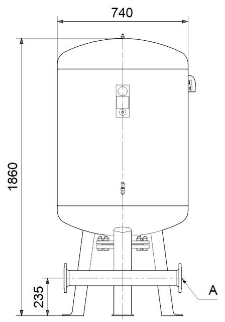 GRUNDFOS Zubehör für Druckerhöhungsanl. Membran-Druckkessel DT5-600 PN10 DN80