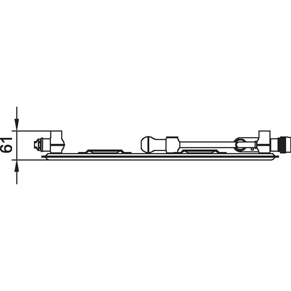 Kermi therm-x2 Profil-Vplus-Ventilheizkörper Typ 10, BH 400mm, BL 1400mm, links