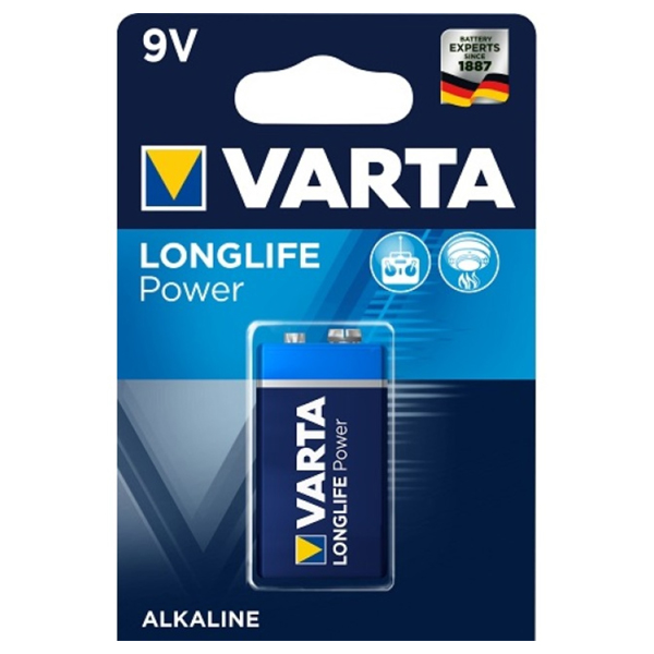 Varta 4922 Longlife Pow.E-Block 9V 6LR61 Alkali-Mangan 1 Stück als Blisterverp.