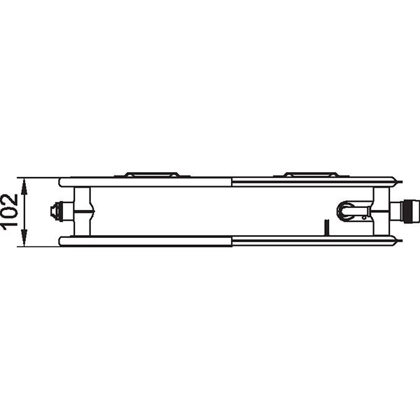 Kermi therm-x2 Line-Ventil-Hygieneheizkörper Typ 20, BH 305mm, BL 2005mm, rechts