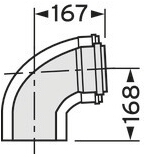 VA Bogen 87 Gr DN110/160mm PP konzentrisch, 0020106380