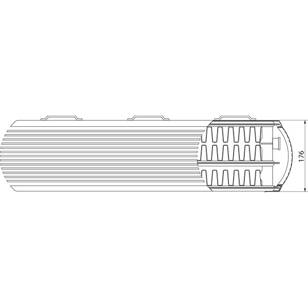 Purmo Faro H Flachheizkörper Typ 33, feinprofilierte Front, BH 770mm, BL 770mm, rechts