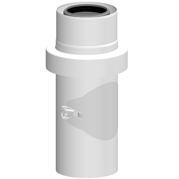 ATEC WhitePoly Kontroll-Rohr mit Zuluftansaugung, 245 mm x DN 60/100