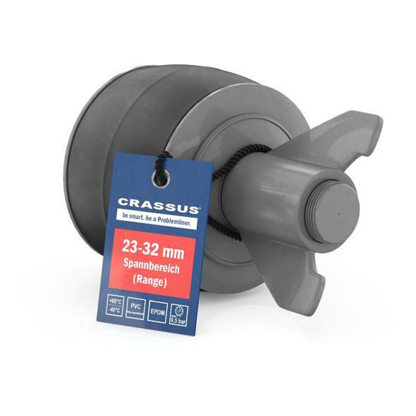 Crassus Schnellverschlussstopfen CSV 30 PVC 23-32mm, 0,5 bar, L:100mm, EPDM/PVC