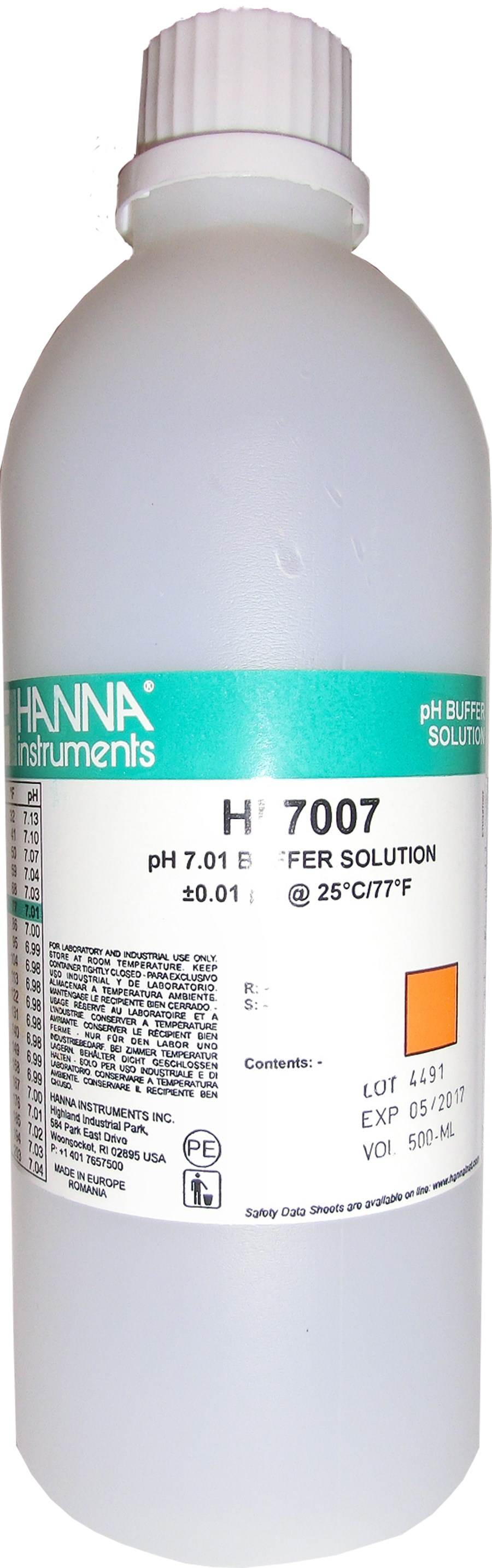 UWS Kalibrierflüssigkeit "Flasche" pH speziell für pH Messgerät, 500 ml