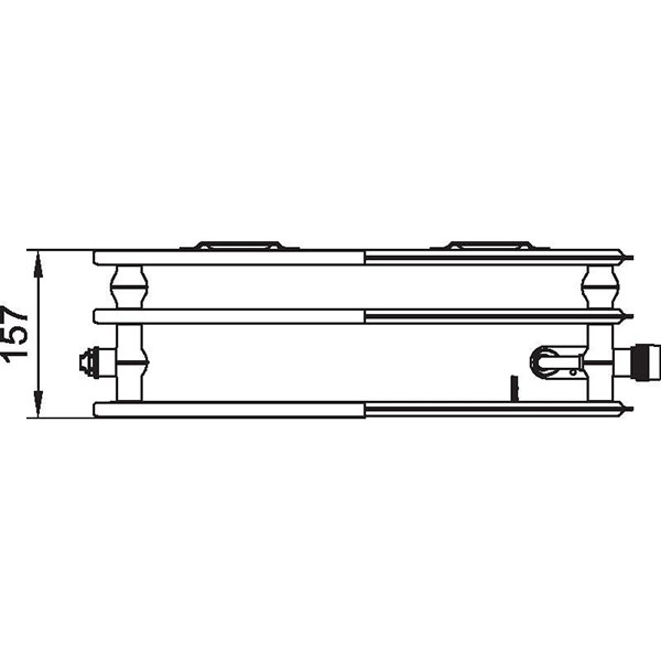 Kermi therm-x2 Line-Ventil-Hygieneheizkörper Typ 30, BH 905mm, BL 1805mm, rechts