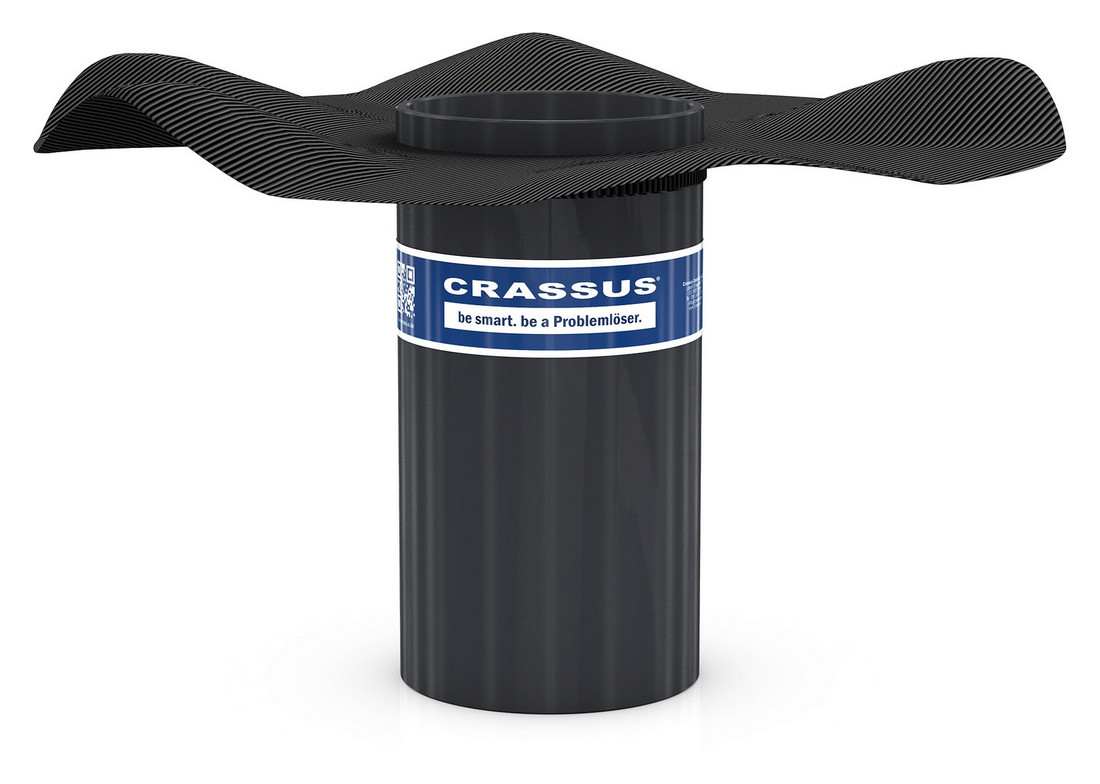 Crassus Futterrohr FE mit Flansch DN 150 L: 50cm, bis 1,5 bar, PVC