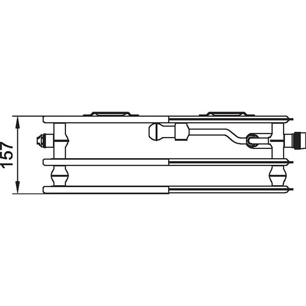 Kermi therm-x2 Line-Vplus-Ventil-Hygieneheizkörper Typ 30, BH 905mm, BL 705mm, links