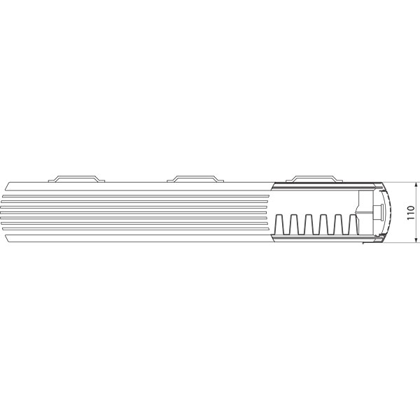 Purmo Kos H Flachheizkörper Typ 21, glatte Front, integr. Ventilgarnitur, BH 620mm, BL 620mm, links